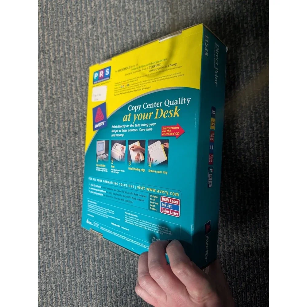 Avery Dennison AVE11535 direct print presentation Divider 11535